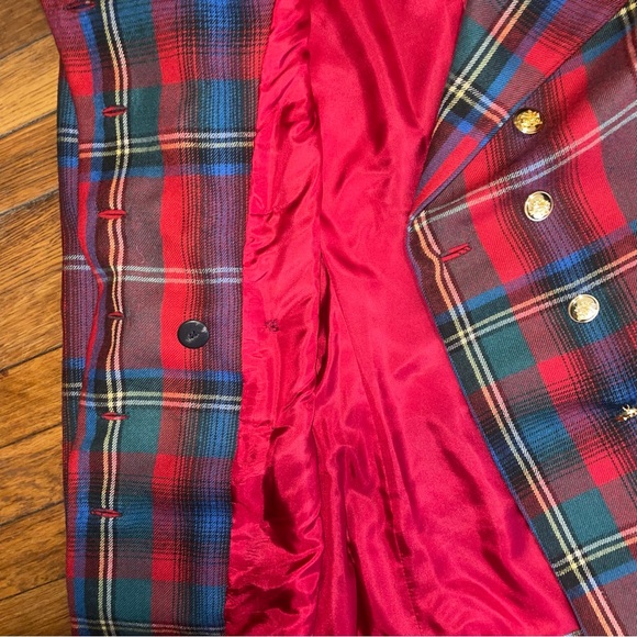 Ralph Lauren vintage 80s rare Tartan blazer size 10 - Picture 5 of 16